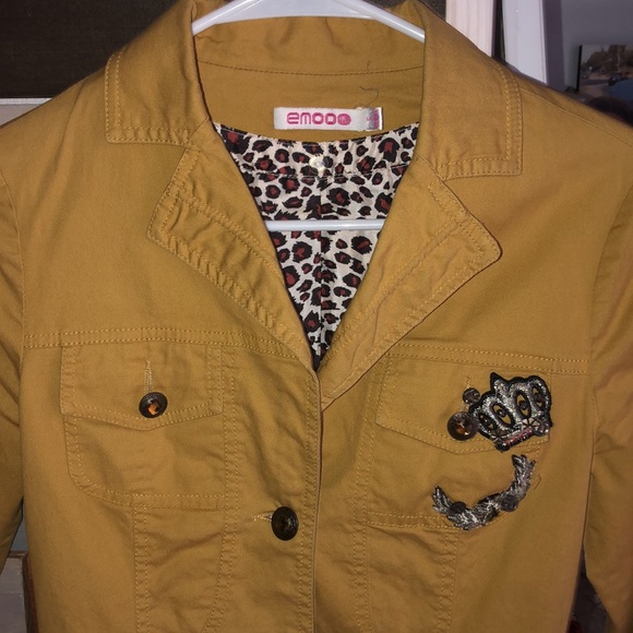 Mustard Color Short Jacket - Sz Small - Picture 3 of 10